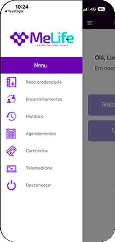 Abra o menu lateral